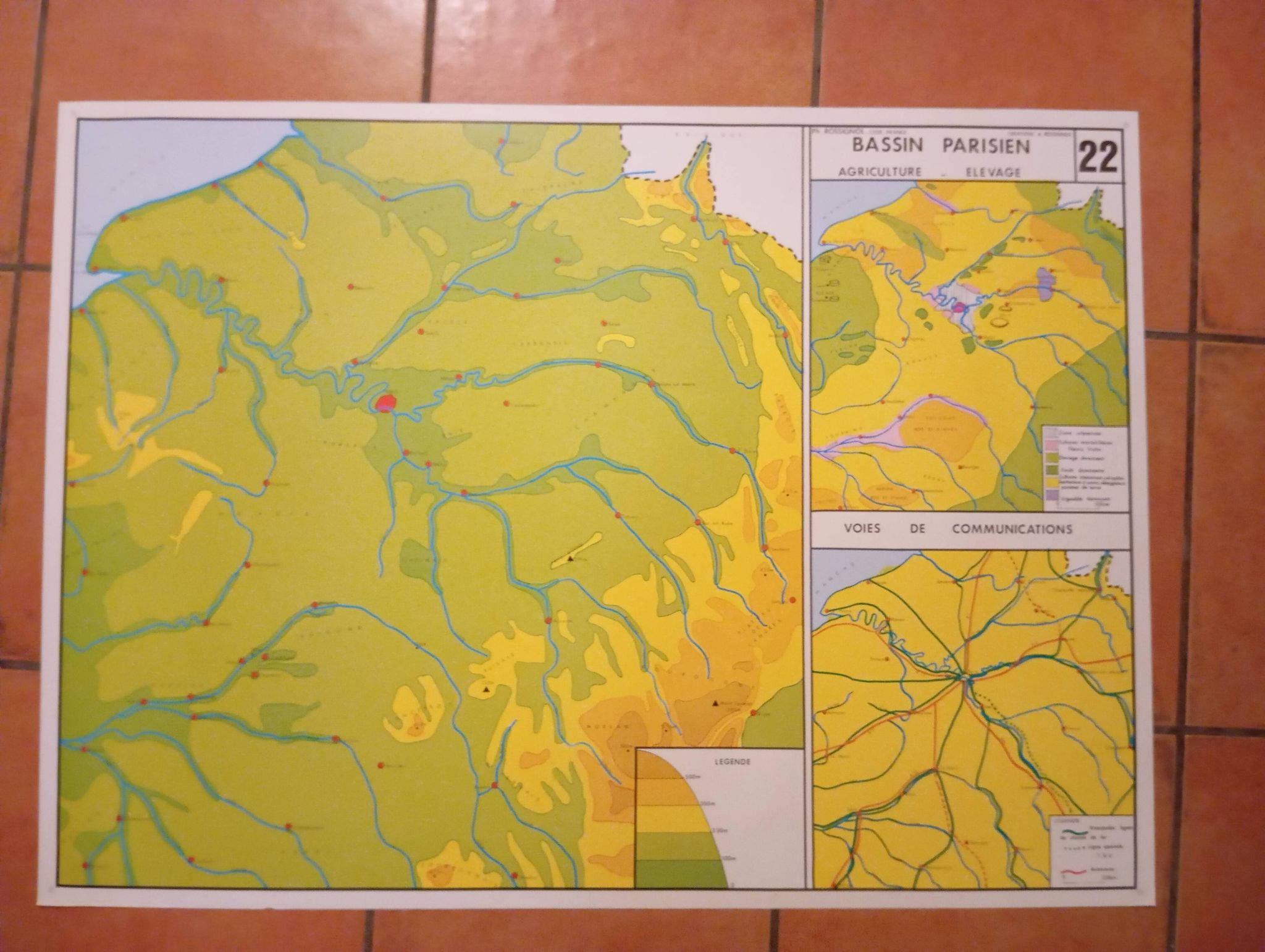 School map: western france armorican massif n°21 / paris basin n°22