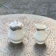 Sugar bowl and milk jug, PP Limoges France, white porcelain art deco