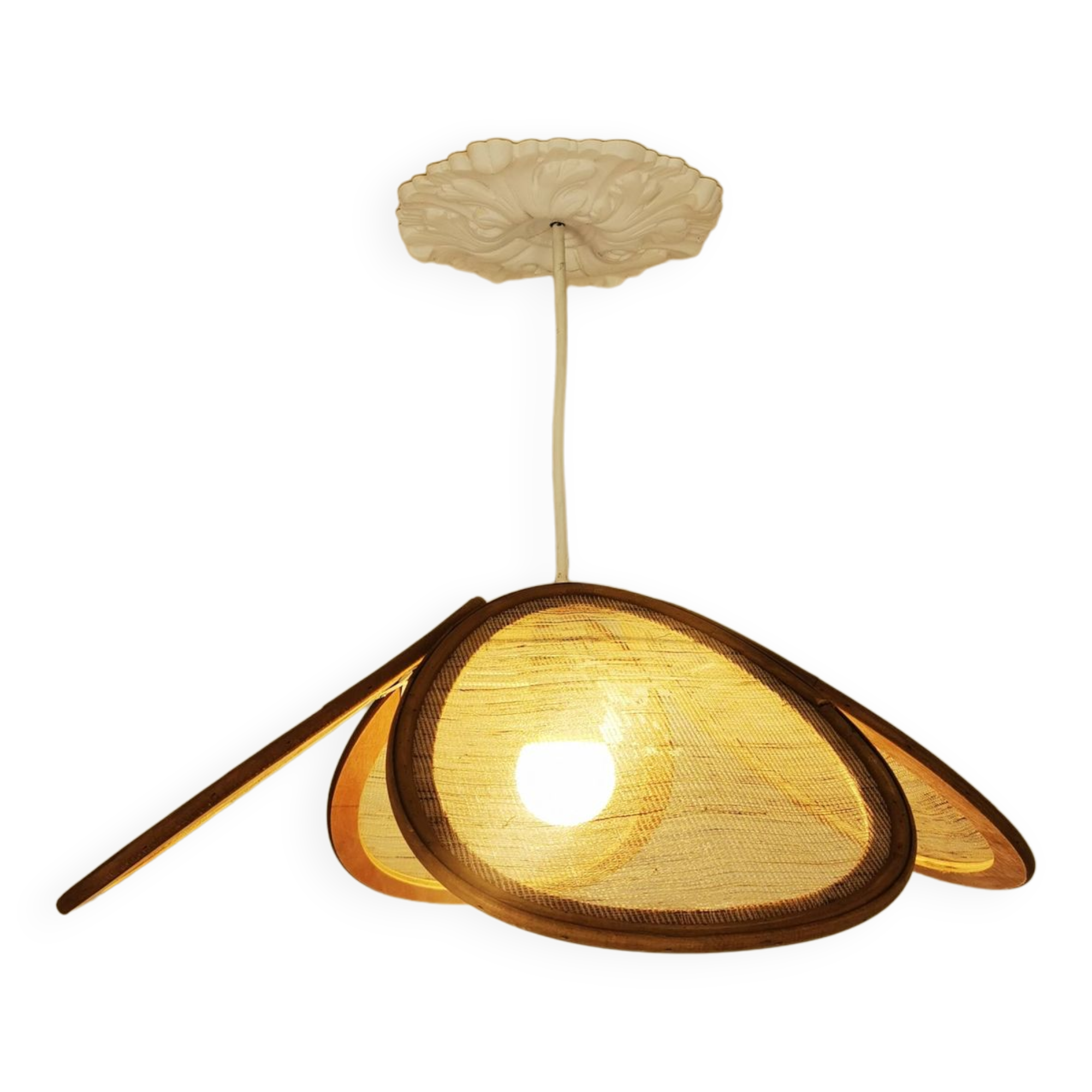 Suspension canvas and bamboo