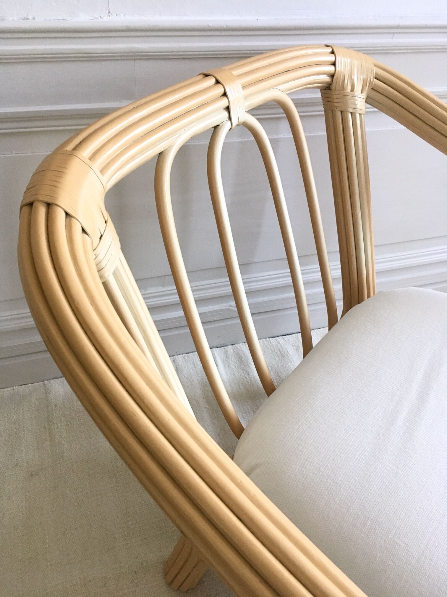 Restored vintage rattan chair
