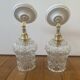 Pair of vintage glass globe wall lights