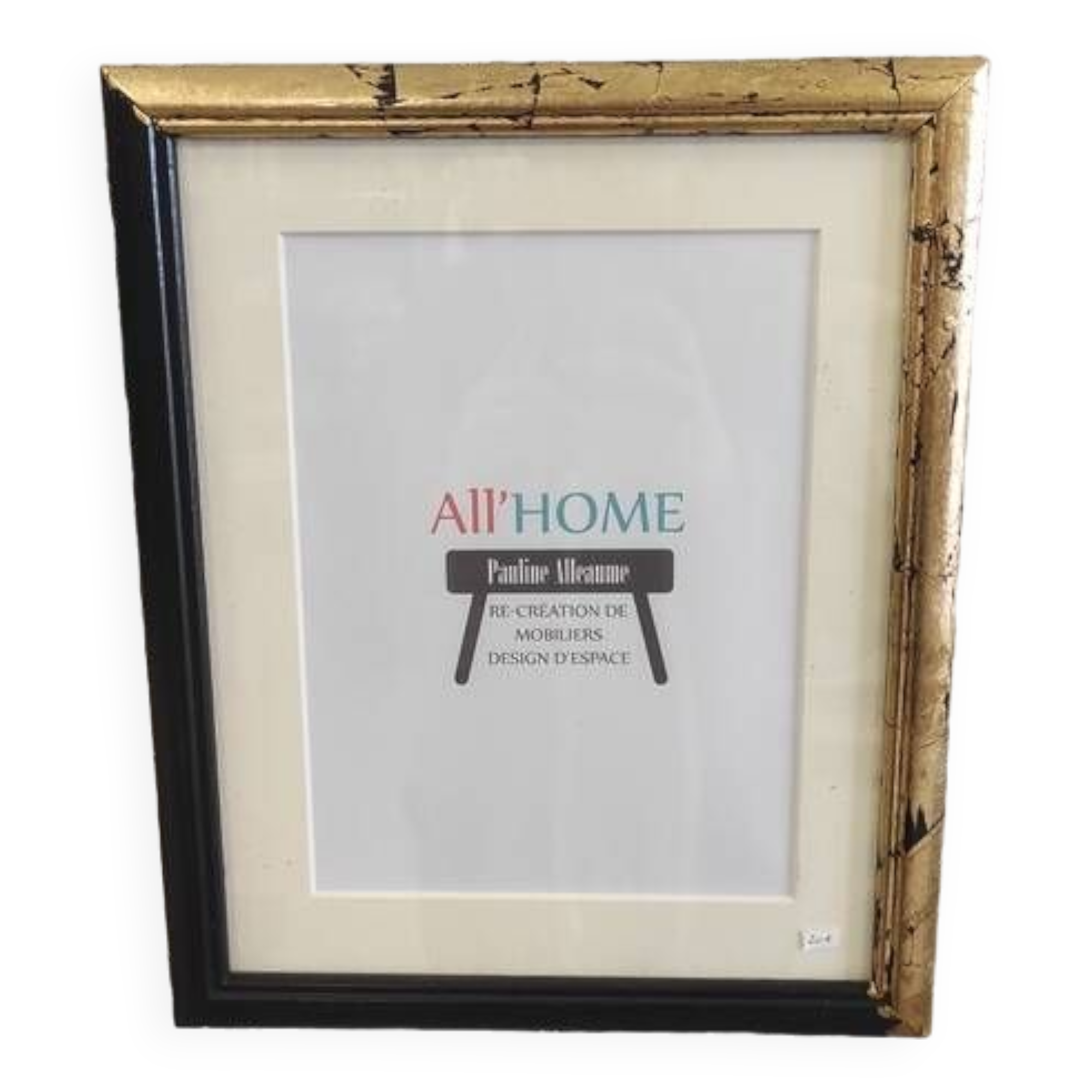 Black frame and gold leaf