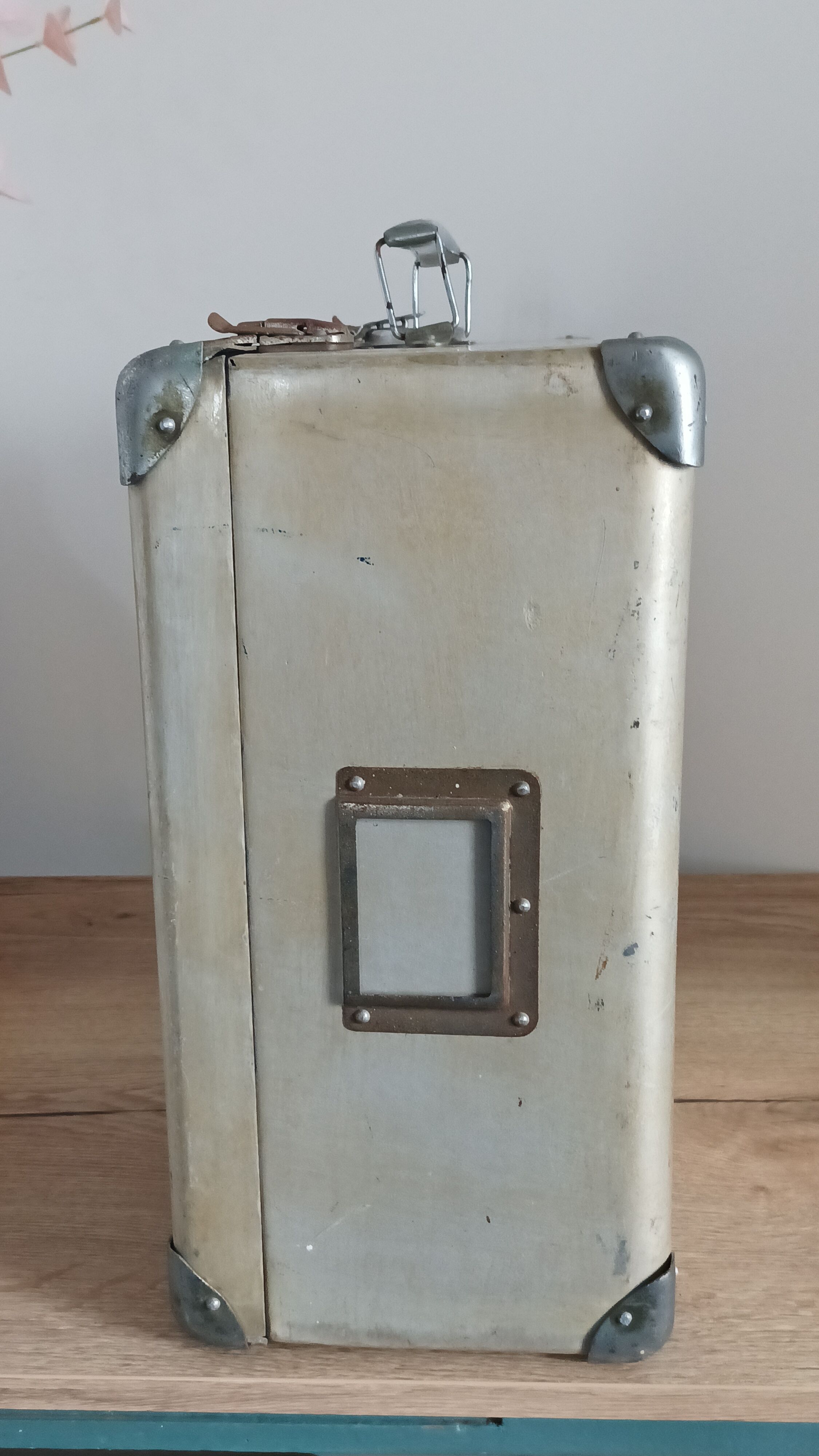 Vintage metal suitcase
