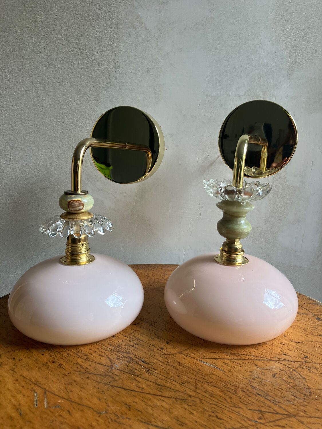 Vintage opaline wall light