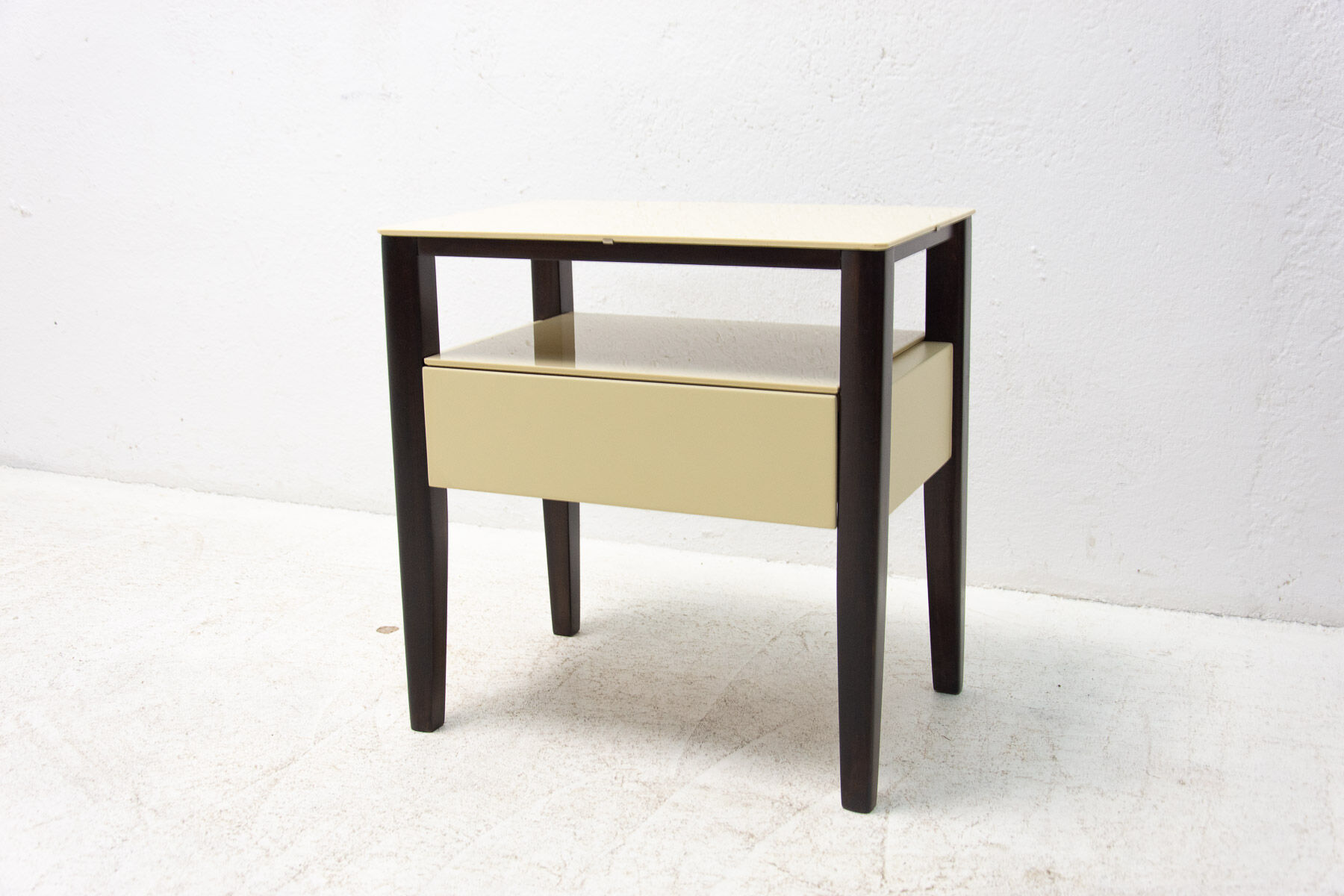 Modernist side or bedside table, Czechoslovakia, 1960s
