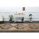 1970s Vintage Turkish Oushak Handmade Wool Cotton Orange Runner Rug 122x384
