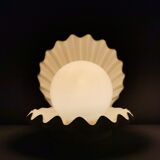 Huître de lampe de table en céramique de cru avec la perle, années quatre-vingt