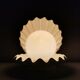 Vintage ceramic table lamp oyster with pearl, eighties