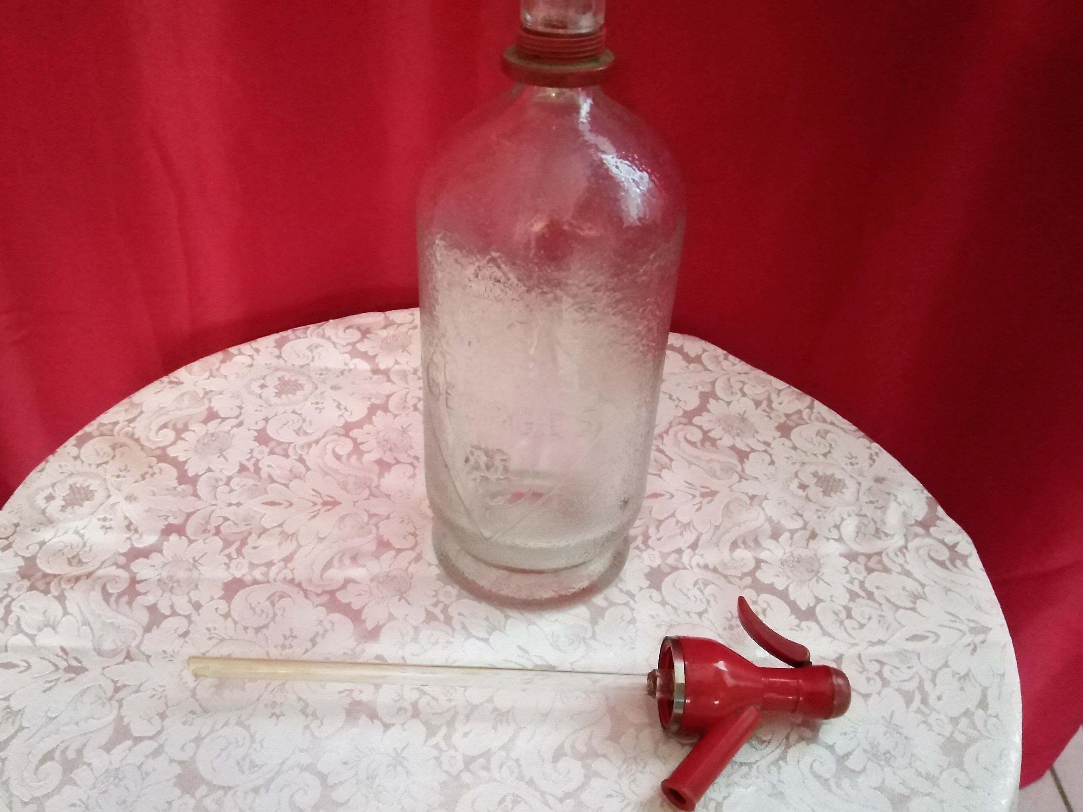 Old bottle of seltz water "brasserie georges -lyon"