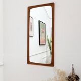 Miroir scandinave en teck vintage