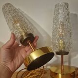 Arlus Textured Tulip Touch Bedside Lamp Duo