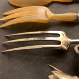 4 silver serving covers for leg and salad, XIXth