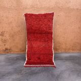 Tapis Marocain Beni M'Guild rouge - 223 x 113 cm