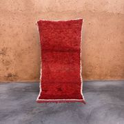 Moroccan rug Beni M'Guild red - 223 x 113 cm
