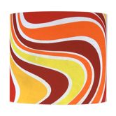Abat-jour Vague rouge H30 D30 - tissu vintage