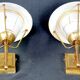Paire d'Appliques ou Lanterne, laiton et verre Maison Lunel, Mid-Century, France