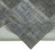 Handwoven turkish contemporary 198 cm x 300 cm grey patchwork carpet