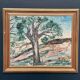 Original Swedish Oil On Canvas – “Tree” By Stig Allan – Vintage & Framed – 74 × 62 Cm