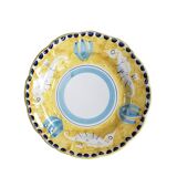 Assiette Pasta hippocampe jaune