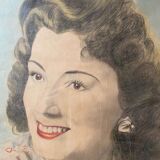 Painting "Portrait of a woman" circa 1945 signed Piero Cirio