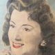 Painting "Portrait of a woman" circa 1945 signed Piero Cirio