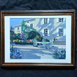 Double-sided Impressionist painting: watercolour + signed gouache