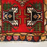 Small Vintage Turkish Rug 103x52 cm, Short Runner, Tribal, Shabby, Mini Carpet