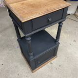 Table de chevet en bois peint