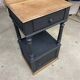 Table de chevet en bois peint