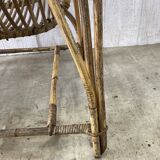 Pair of vintage rattan armchairs