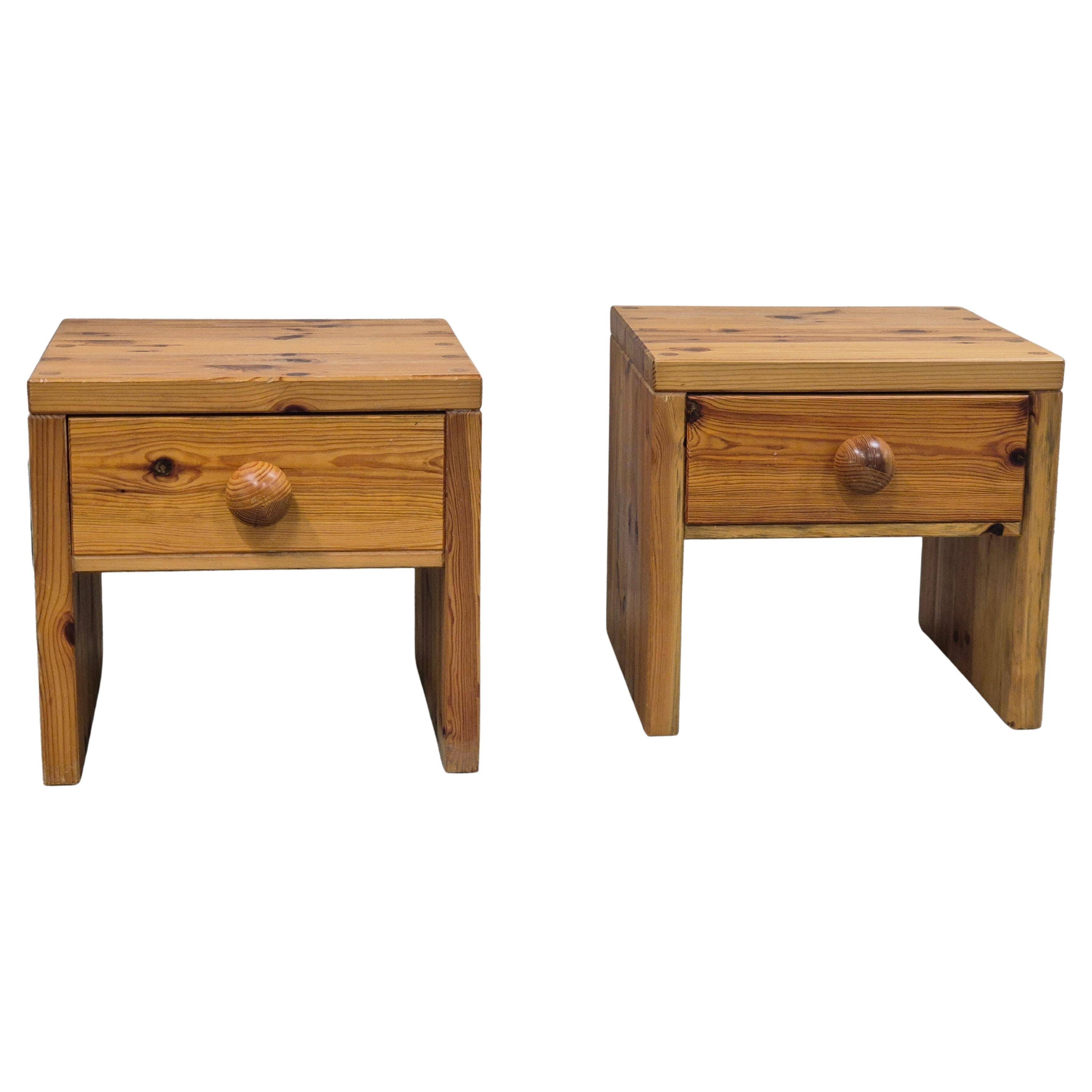 Danish Wall Hanging Bedside Tables in Pine, 1970s/80s, Set of 2