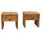 Danish Wall Hanging Bedside Tables in Pine, 1970s/80s, Set of 2