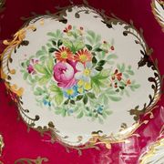 Oblong dish in Paris Sèvres porcelain with Louis XV style floral decoration