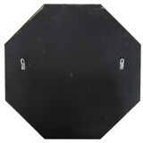 Romeo White lacquered mirror and brass by J.C Mahey. 1970 72cm