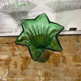 Green glass vase