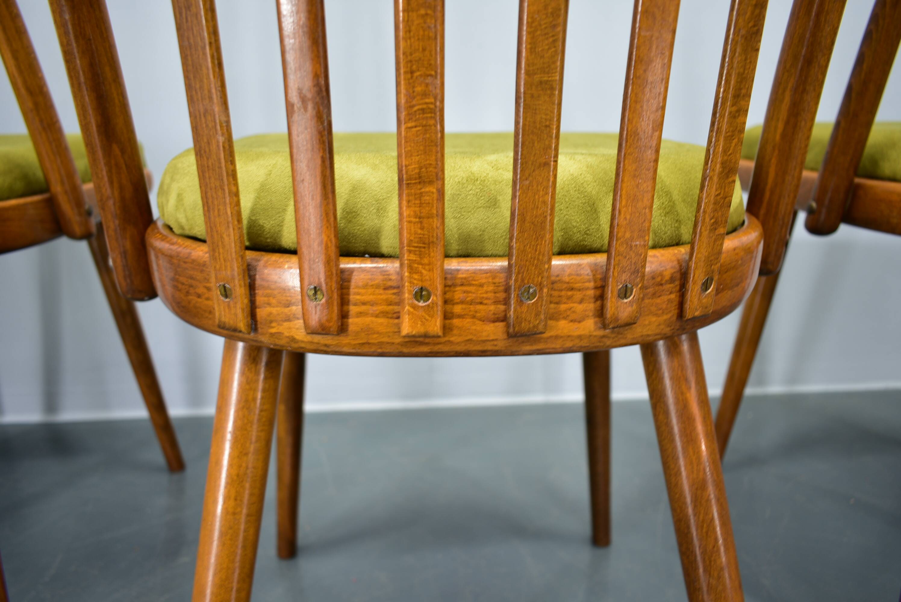 1960s Antonin Suman beech dining chairs, set of 4