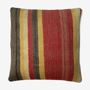 Housse de coussin kilim turc vintage, 40 x 40 cm