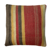 Vintage turkish kilim cushion cover, 40 x 40 cm