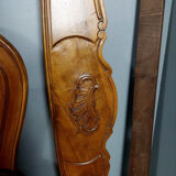 Louis XV bed in blond walnut around 1880-1900