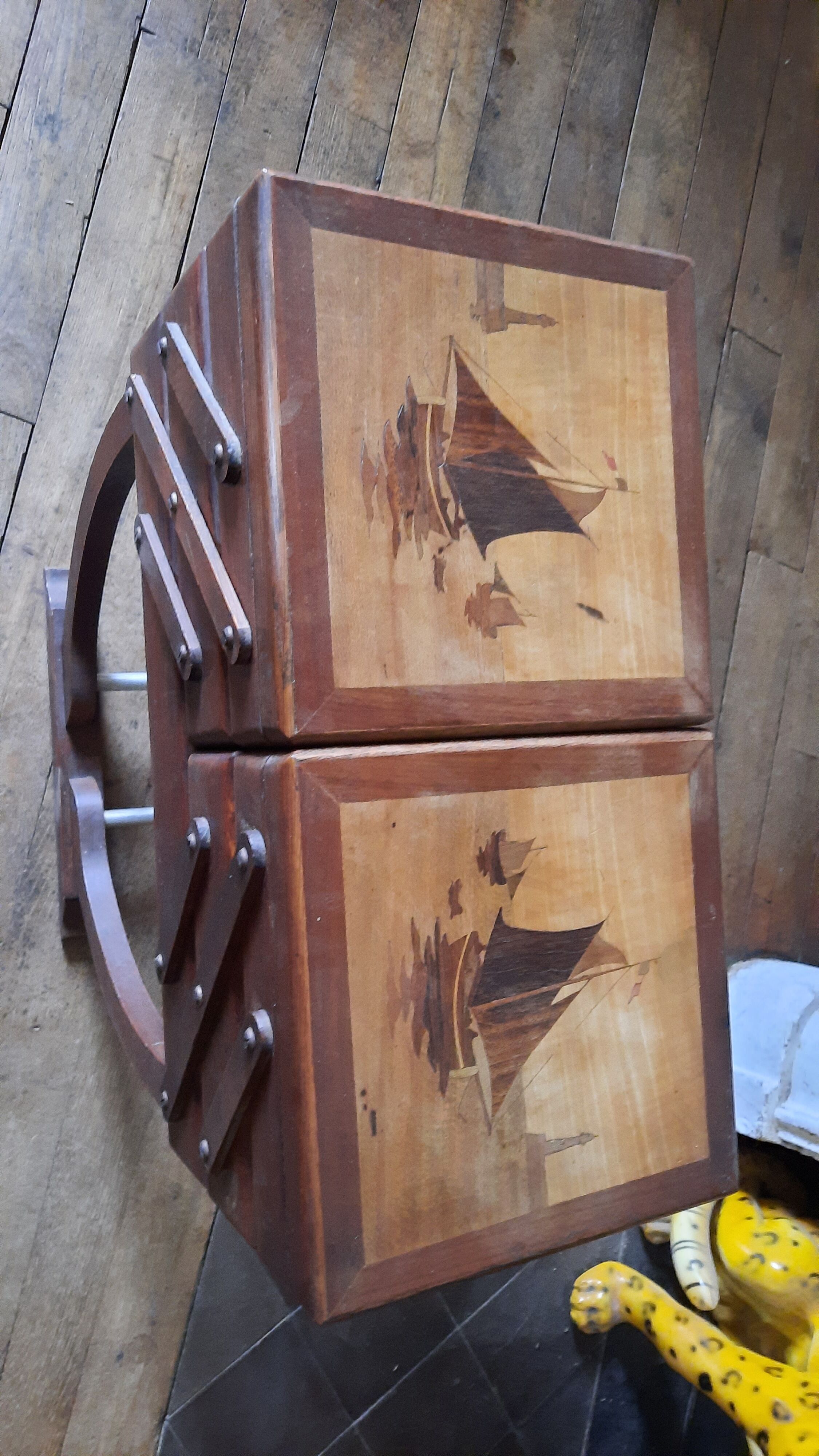 Art Deco style sewing worker