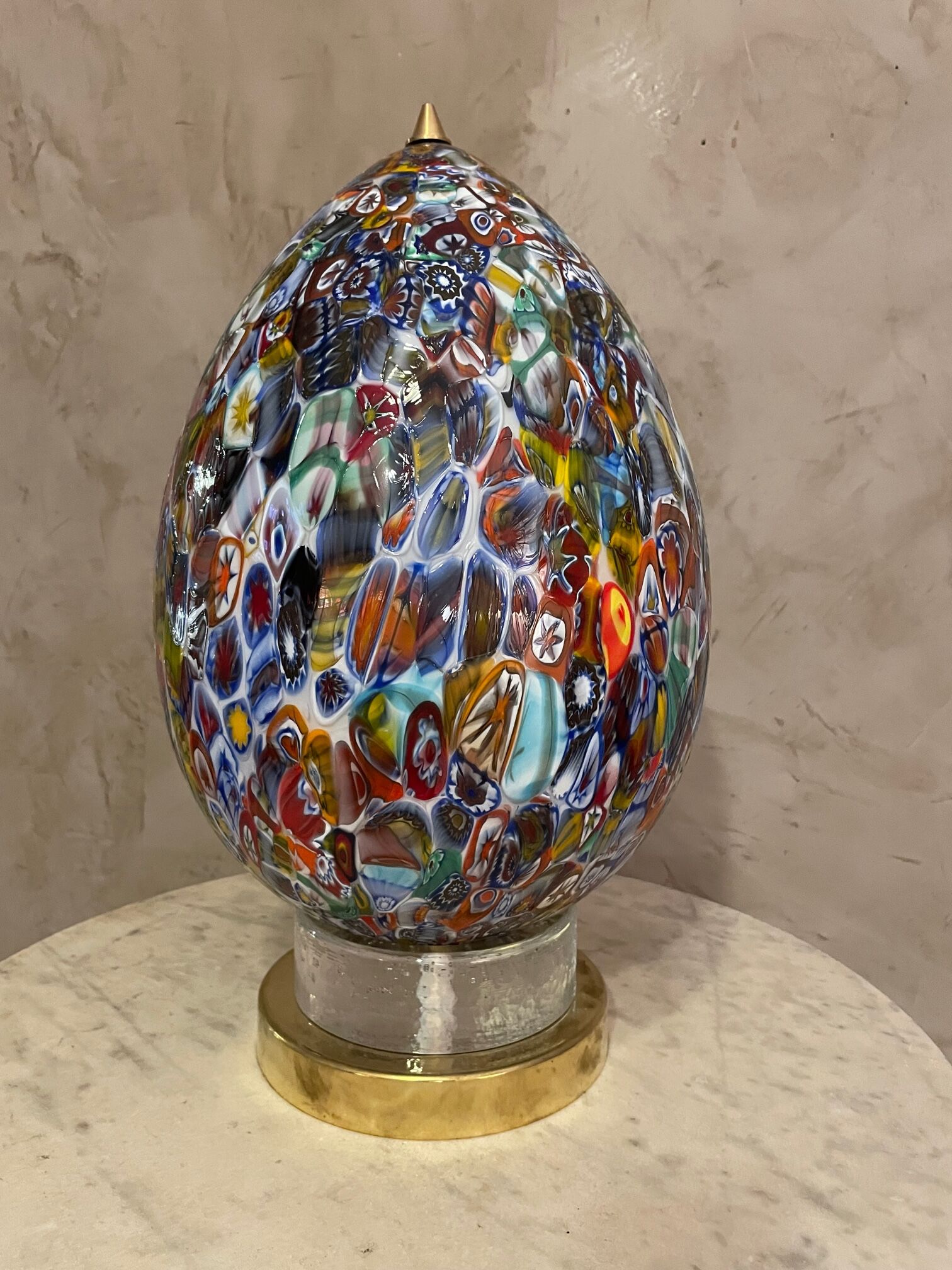 Murano egg lamp