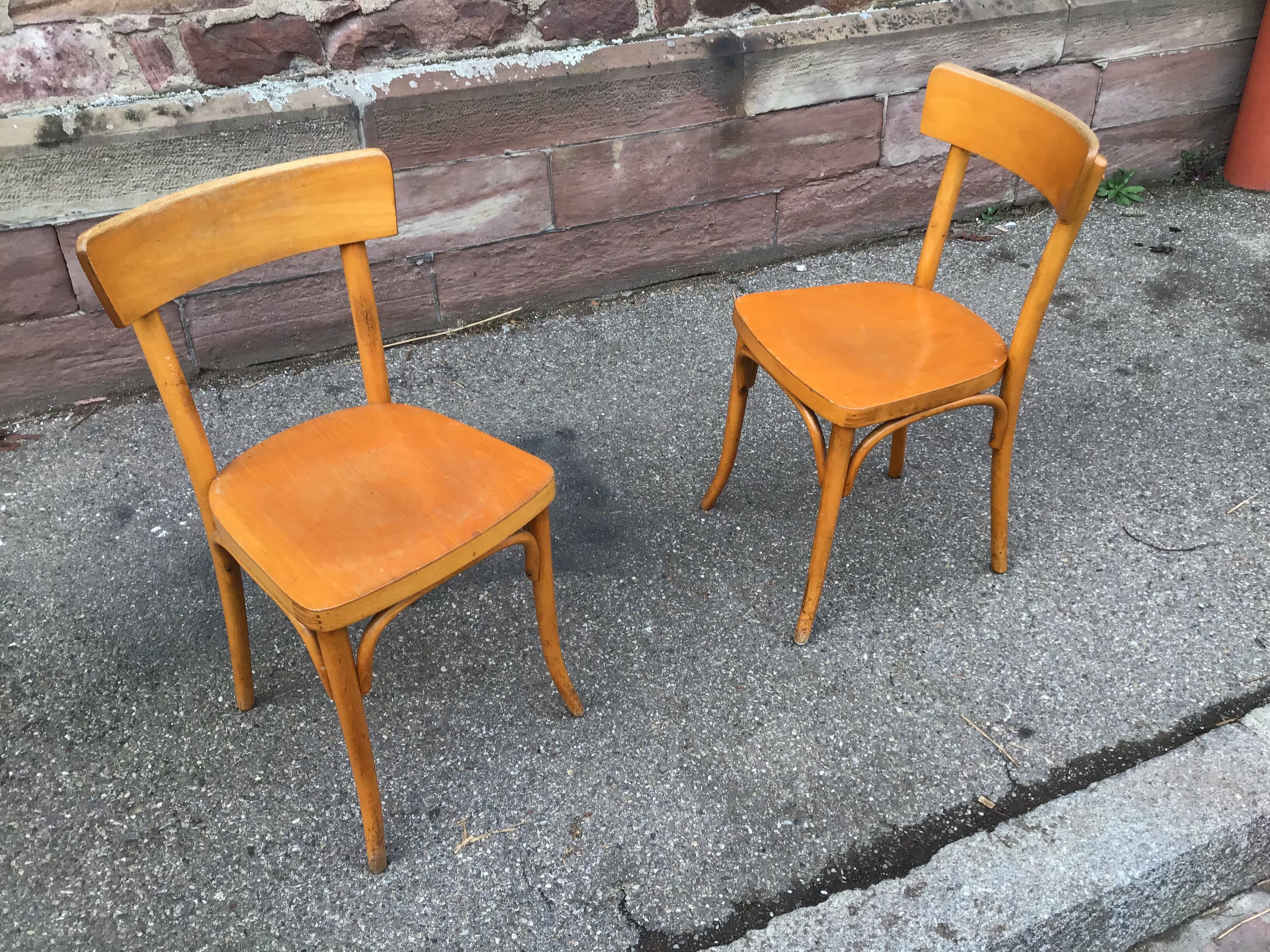 Paire de chaises bois courbé Thonet
