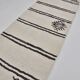Tapis Kilim ancien en chanvre blanc vintage sku3885