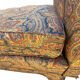 Vintage upholstered 2-seater sofa – embroidered cashmere fabric