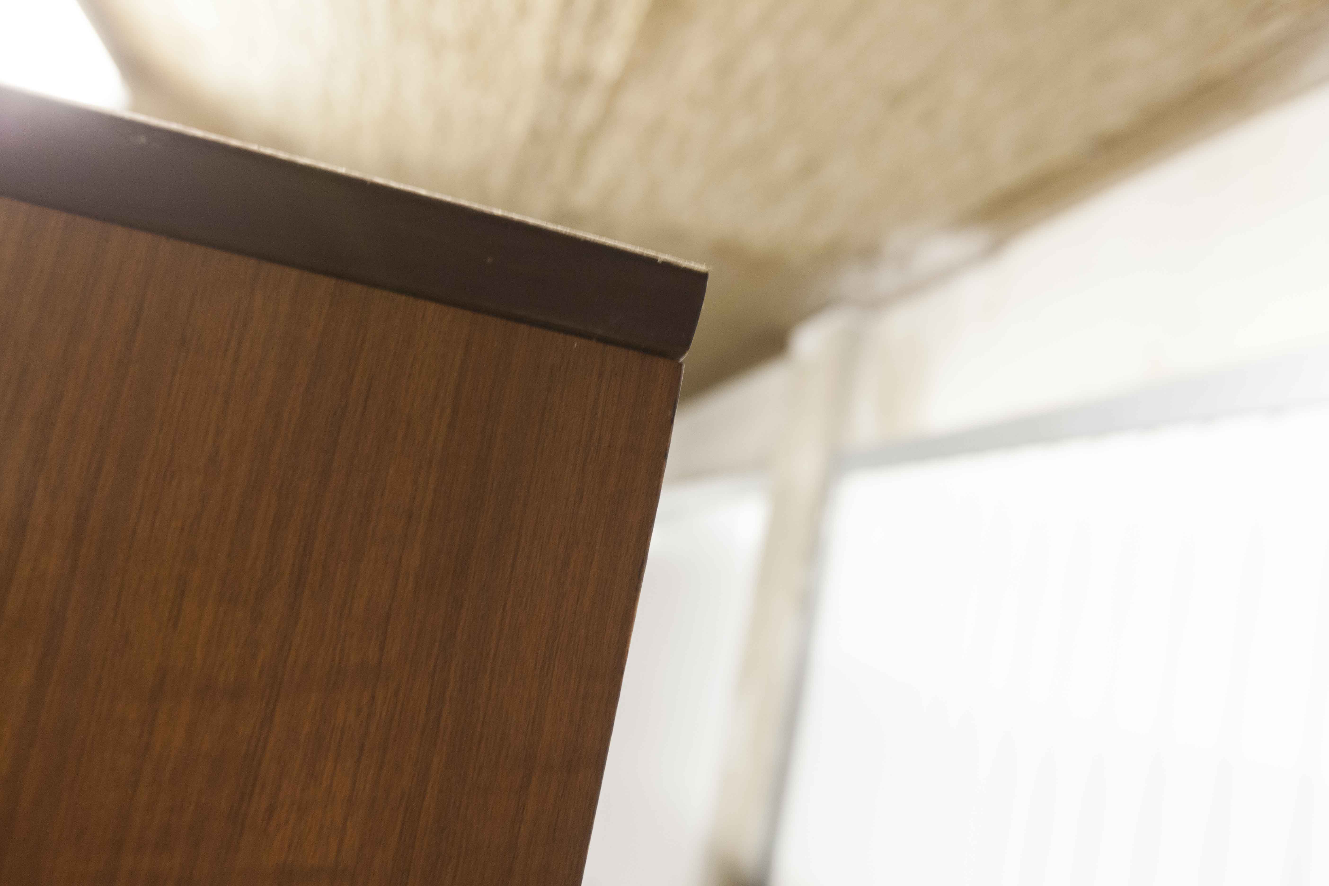 Scandinavian teak cabinet 1960 with mounting plan