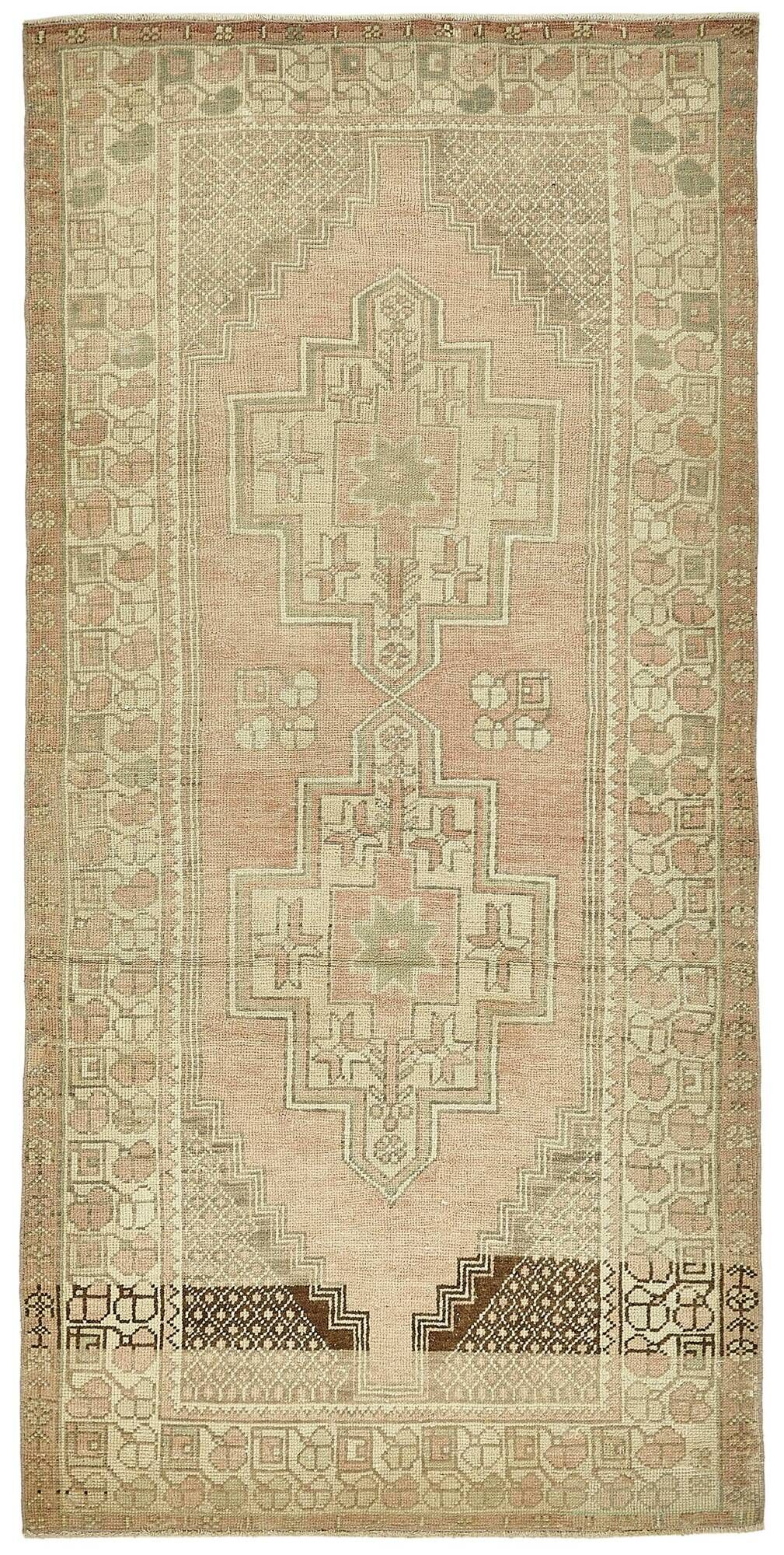 Turkish Vintage Anatolian Rug 121 cm x 250 cm