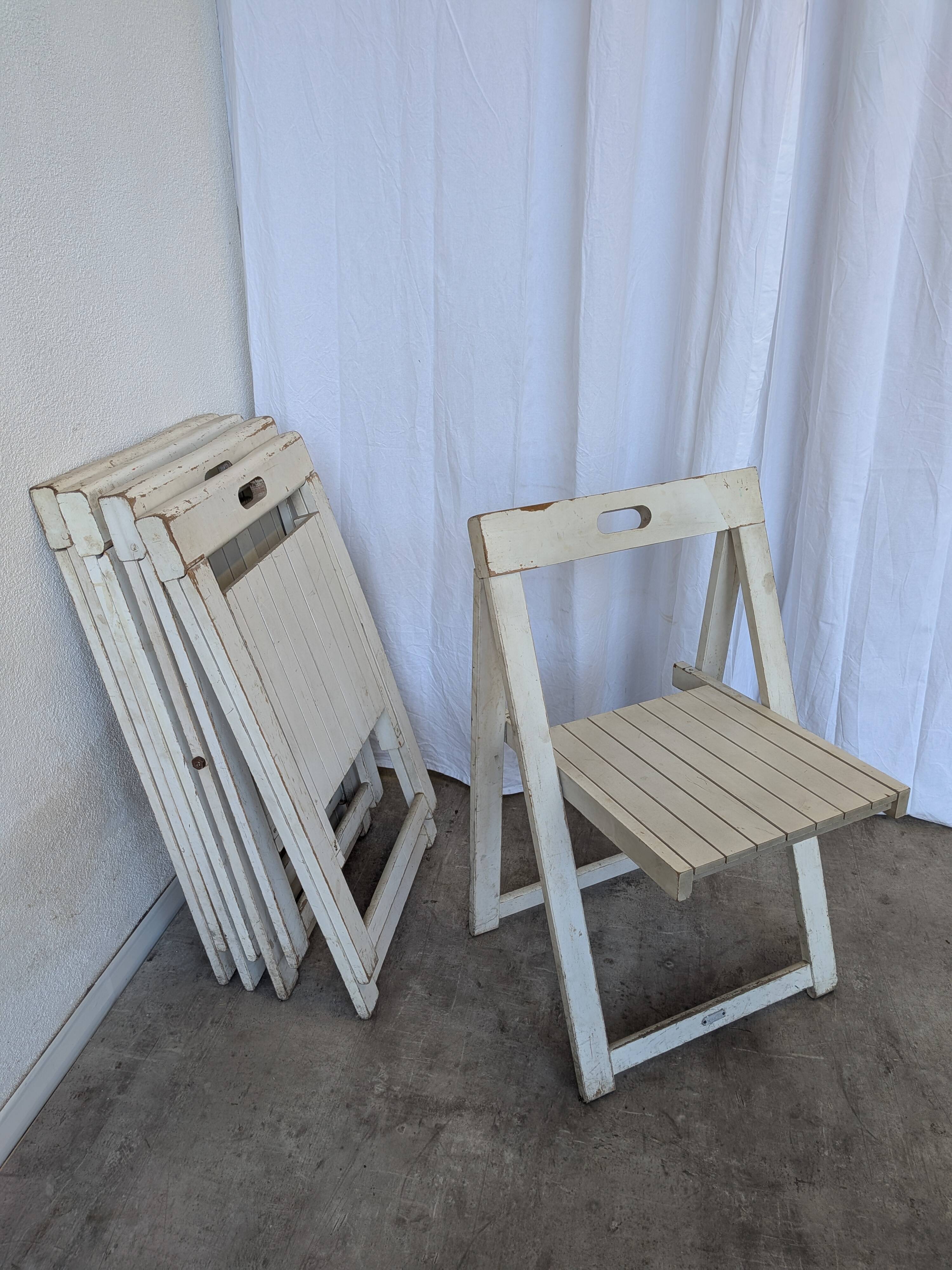 Set of 5 Vintage TRIESTE Foldable Chair by Aldo Jacober, 1970s Mid-Century