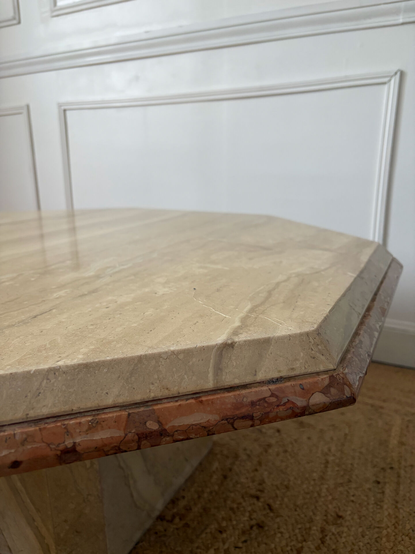 Vintage travertine coffee table