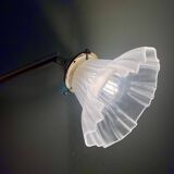 Vintage art deco frosted glass tulip wall light