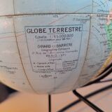 Globe terrestre Girard et Barrère des années 50-60 piètement string